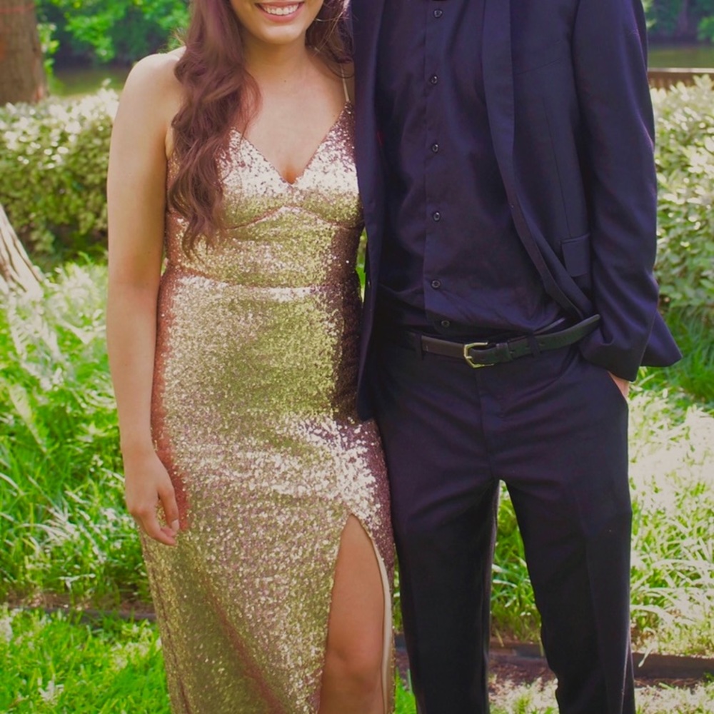 ROSE GOLD PROM DRESS